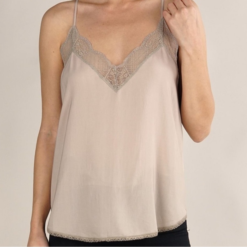 Floral Embroidered Lace Trim Tank main image 0